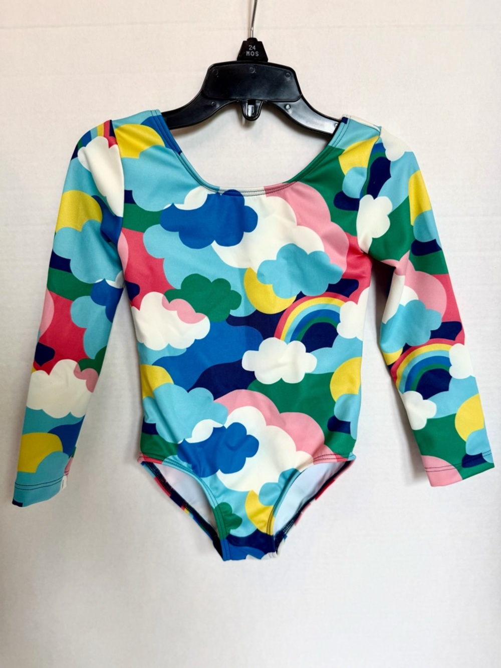 Mini Boden Long Sleeve Rainbow & Cloud One-Piece Gymnastics suit Brand New